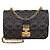 Bolsa de aba DiorAddict média em couro acolchoado com tachas pretas Christian Dior Preto