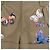 Pantalones Cortos Mini de Algodón Caqui con Bordado de Mariposa Valentino Verde - vista 4