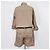 Mono corto cinturado de algodón beige con cuentas Brunello Cucinelli - vista 3