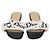 Christian Dior White/Black Embroidered Fabric J'Adior Slide