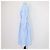 Staud Midi-Kleid aus Baumwolle, hellblau/weiß gestreift, mit Front-Reißverschluss und Bindegürtel - Ansicht 2