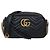 Picca borsa a tracolla GG Marmont in pelle matelassé nera Gucci Nero