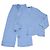 Set Camicia a Maniche Lunghe e Pantaloni Gucci in Misto Seta Blu con Perline di Cristallo