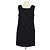 Vestido midi sin mangas acolchado con flecos en mezcla de algodón negro Chanel