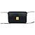Céline Celine Vintage Triomphe Logo Turnlock Schultertasche aus Leder Schwarz