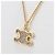Céline Colar Celine Triomphe com strass dourado - vista 2