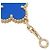 Collana Van Cleef & Arpels Alhambra in agata blu e oro giallo 18K - vista 10
