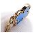 Collana Van Cleef & Arpels Alhambra in agata blu e oro giallo 18K - vista 6