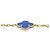 Collana Van Cleef & Arpels Alhambra in agata blu e oro giallo 18K - vista 8