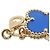 Collana Van Cleef & Arpels Alhambra in agata blu e oro giallo 18K - vista 9