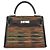 Hermès Hermes Kelly 28 Handtasche Schwarz Grün Orange