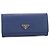 Prada Bi-fold Long Wallet in Blue