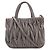 Miu Miu Tote Bag aus grauem Leder Braun