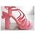 Chanel Sandali platform Parthenon in pelle di capra rosa - vista 5