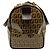 Borsa Boston Fendi Zucchino Crystal Marrone - vista 2