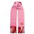 Loewe Wollschal rosa mit roten Fransen Pink