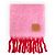 Loewe Wollschal rosa mit roten Fransen Pink - Ansicht 14