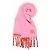 Loewe Wollschal rosa mit roten Fransen Pink - Ansicht 4