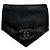 Chanel schwarzer Lederschal mit CC-Brosche