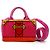 Prada Cahier Multicolour Fuchsia Samt-Shopper mit Schulterriemen Pink