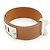Hermès Bracciale Hermes Collier de Chien 24 in pelle Tan T3 metallo argentato Beige - vista 4