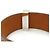 Hermès Bracciale Hermes Collier de Chien 24 in pelle Tan T3 metallo argentato Beige - vista 5