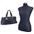 Timeless Chanel Borsa Boston in pelle nera con cuciture Chocolate Bar Nero - vista 3