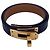 Hermès Bracciale Kelly Double Tour in pelle nera e hardware dorato Hermes Nero