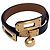 Hermès Bracciale Kelly Double Tour in pelle nera e hardware dorato Hermes Nero - vista 4