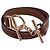 Hermès Bracciale Croisiere Double Tour in pelle marrone e hardware oro rosa Hermes