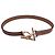 Hermès Bracciale Croisiere Double Tour in pelle marrone e hardware oro rosa Hermes - vista 4