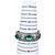 Bracciale rigido GUCCI Interlocking G Flower Cat Head Green Stone Argento - vista 10