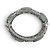 Bracciale rigido GUCCI Interlocking G Flower Cat Head Green Stone Argento - vista 5