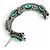 Bracciale rigido GUCCI Interlocking G Flower Cat Head Green Stone Argento - vista 6
