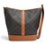 Céline Celine Medium Bucket Triomphe Canvas Calfskin Schultertasche Braun