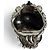 Collier pendentif GUCCI Lion Head en cristal noir Argenté - vue 4