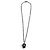 Collier pendentif GUCCI Lion Head en cristal noir Argenté - vue 5