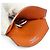 Hermès Collana Clochette Hermes Vintage in Togo Brick Marrone - vista 8