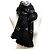 Sciarpa Louis Vuitton Logomania Shine in misto lana e seta Nero Argento - vista 3