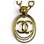 Collana a catena dorata Chanel Vintage 95P Coco Mark D'oro
