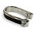 Ring Hermès Anel Hermes Jocchetto de banda dupla Preto Prata