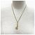 Chanel Coco Mark Quilted Rhinestone Necklace Golden - view 2