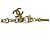 Chanel Coco Mark Quilted Rhinestone Necklace Golden - view 6