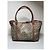 Borsa Gucci Ophidia Shopping Tela GG Monogram con Stelle Marrone Rosa Corallo - vista 2
