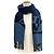 Stola Louis Vuitton in lana e cashmere blu navy - vista 3