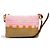 Marni Seaside Bicolor Schultertasche aus Leder und Raffia Pink