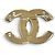 Broche Chanel Coco Mark Logo Stitch Plata Dorado - vista 3