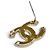 Broche Chanel Coco Mark Logo Stitch Plata Dorado - vista 5