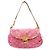 Borsa a spalla Mini Pleaty Louis Vuitton Monogram Denim Fuchsia Pink Rosa