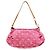 Borsa a spalla Mini Pleaty Louis Vuitton Monogram Denim Fuchsia Pink Rosa - vista 3